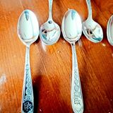 Set of 12 small Christofle Art Deco spoons