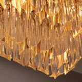Novaresi Gold Plated Ceiling Lamp CH Serie 1970 Italy