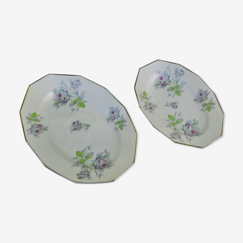 2 plats ovales porcelaine