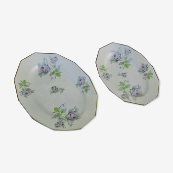 2 porcelain oval dishes