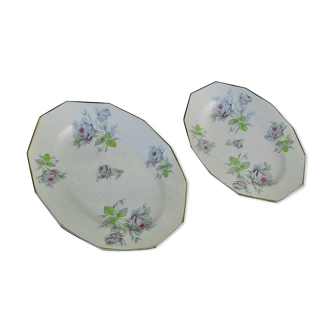 2 porcelain oval dishes