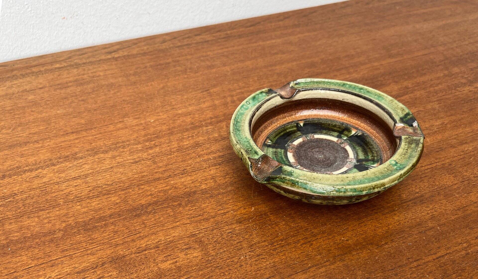 Studio pottery ashtray from mid-century German, 1960s.