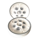 Plates, oyster dish, gray and white, Moulin des Loups ceramic