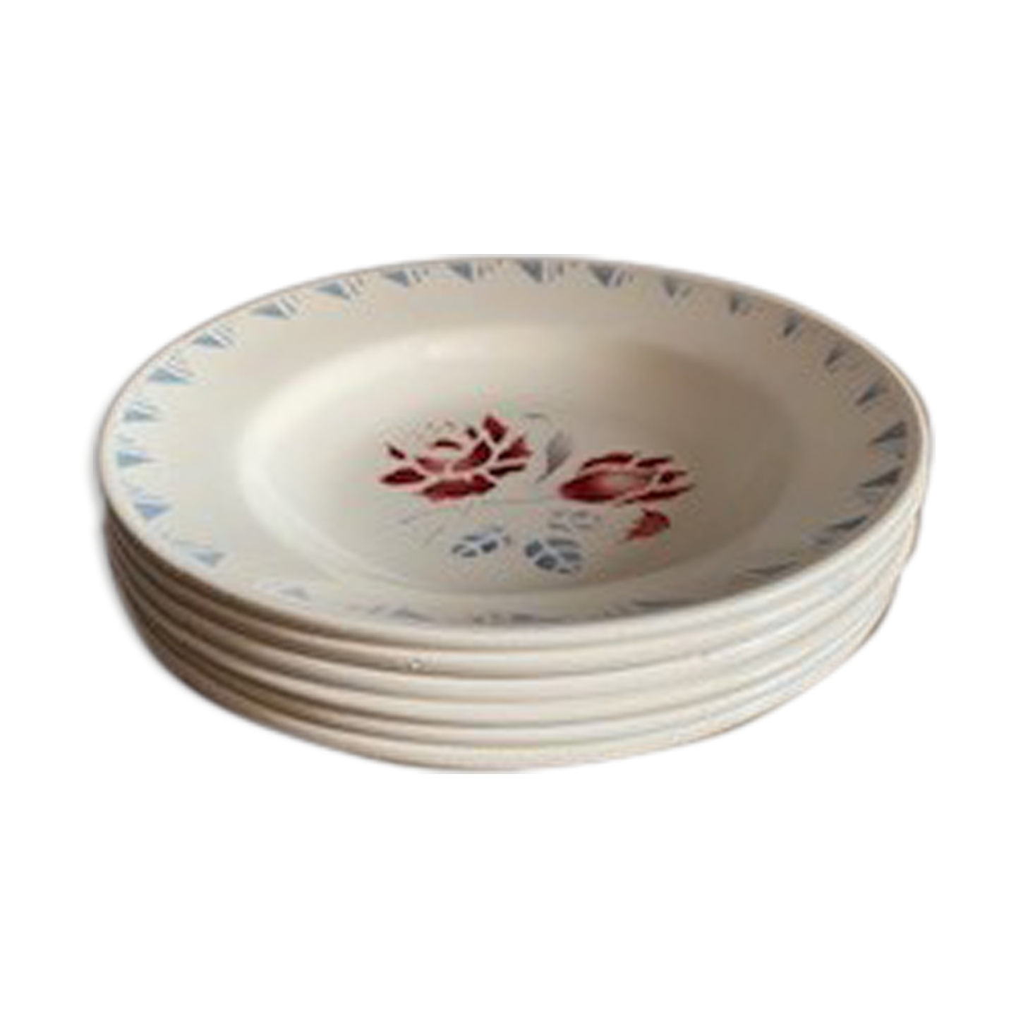 Lot of 6 Niderviller hollow plates