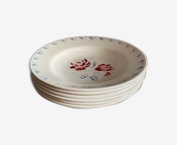 Lot de 6 assiettes creuses Niderviller