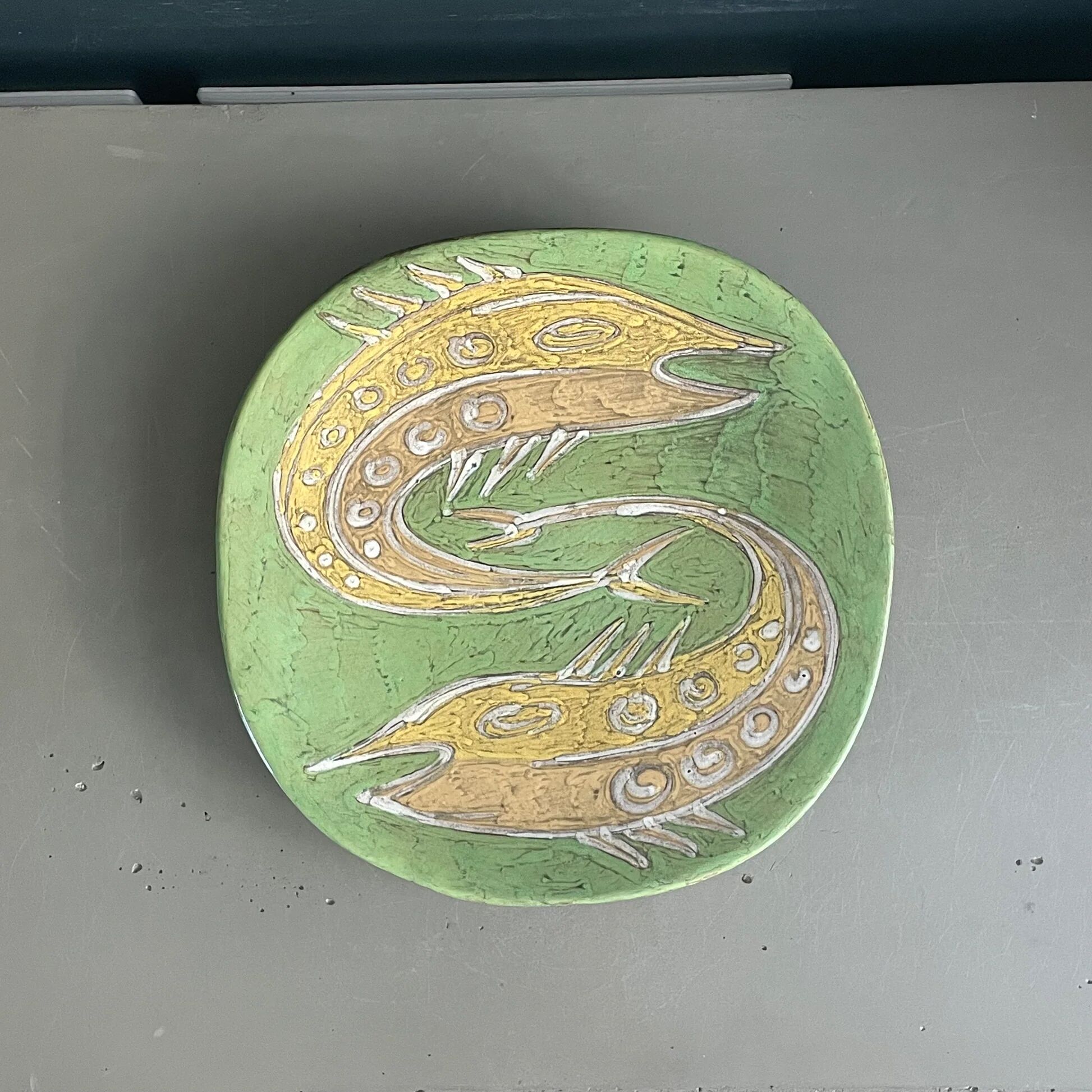 Hungarian art ceramic wall plate 1960-1970
