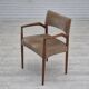 1960s, Danish chair, solid teak wood, furniture velour.