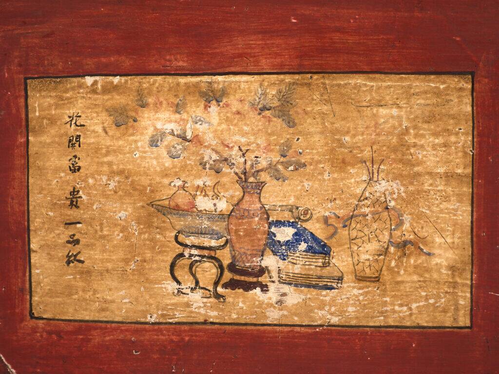Antique buffet painted in pine wood – Shanxi, circa 1930