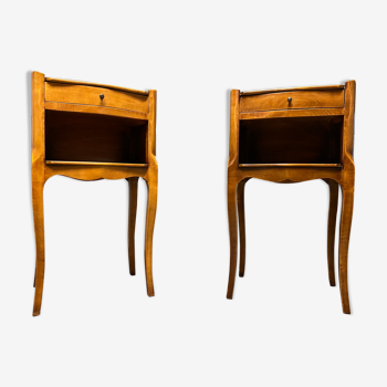 pair of bedside tables, 19th century flying table