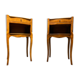 pair of bedside tables, 19th century flying table