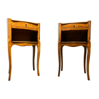 pair of bedside tables, 19th century flying table