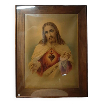 Large painting Christ sacred heart