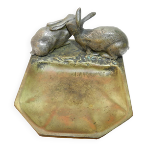 Cendrier en bronze signé - albert