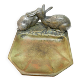Bronze ashtray signed albert marionnet (1852-1910) art nouveau