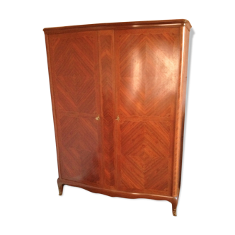 Armoire deux portes pleines en bois de rose
