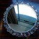 Illuminated round crystal glass mirror from Palwa, West-Germany 1950s