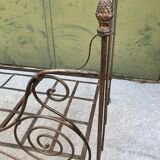 Folding bed in wrought iron 19th century