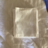 6 white monogram towels