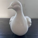 Large white bird planter