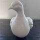 Large white bird cache pot
