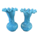 Set of 2 opaline vases