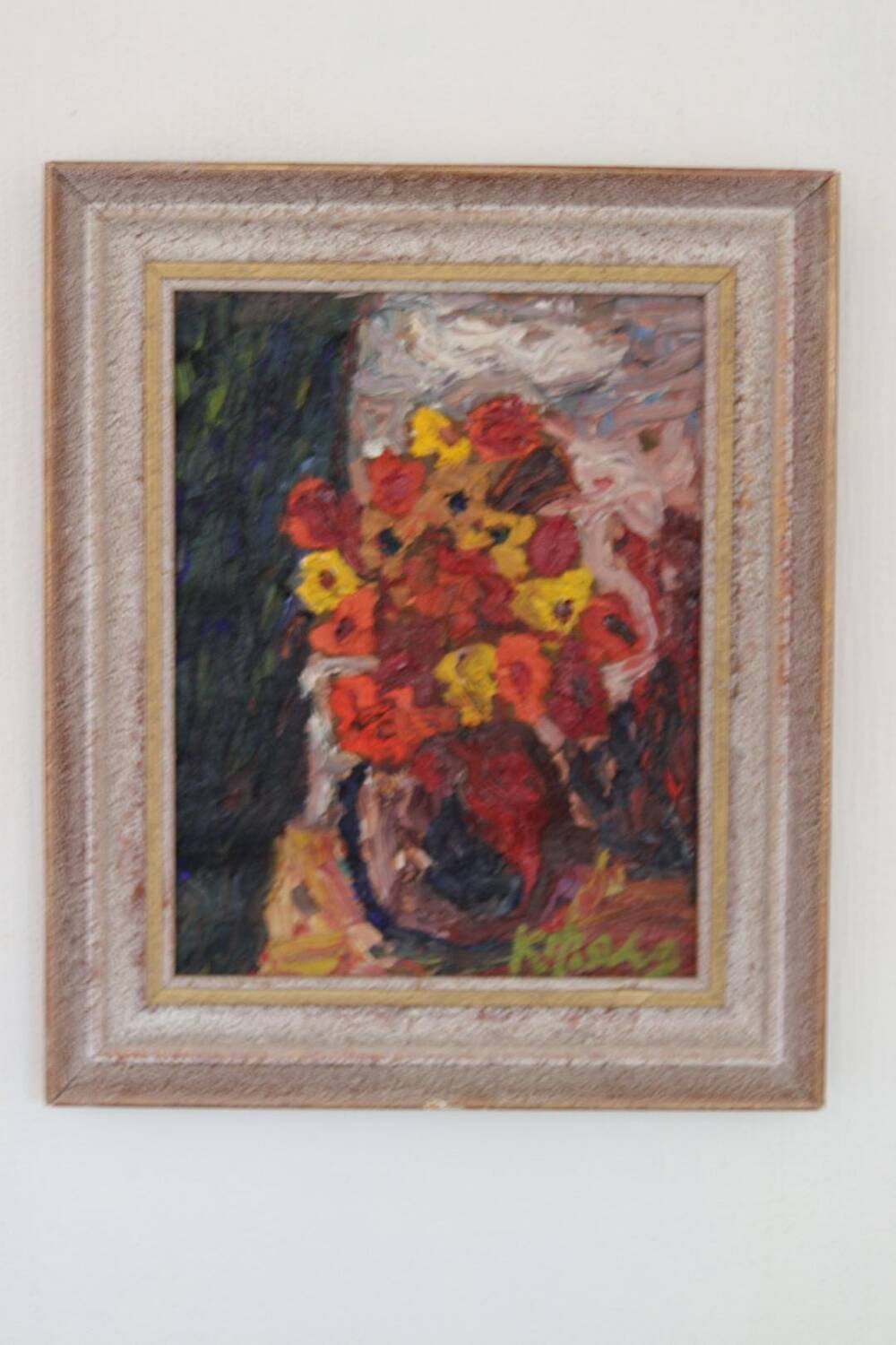 Swedish Oil on Canvas – “Flowers” by Karl Ragnar Johannesson
