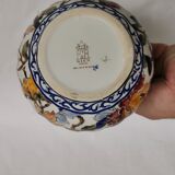 Gien earthenware ewer pitcher peony deco