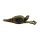 Mail clip, pinced a bronze ticket, duck head with blue glass eyes