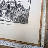 Loches, Indre-et-Loire, printed in 1933, vintage engraving.