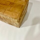 De Sede style storage bench, leather patchwork, 1970s design