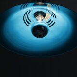 Post-modern suspension lamp Memphis metal & plastic design Brilliant 1980s