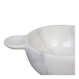 Gabriella – Natural white marble bowl with handles | L 32 cm W 20 cm H 10 cm