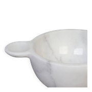 Gabriella – White Natural Marble Bowl with handles  | L 32cm W 20cm H 10cm