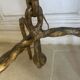 Brutalist floor lamp with chain links