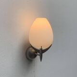 Vintage wall lamp in postmodern Italian glass by Lucente.