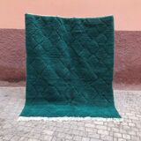 Carpet beni ouarain vert the barters. 220x177cm