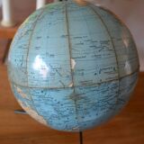 World map globe Girard Barrère 60s