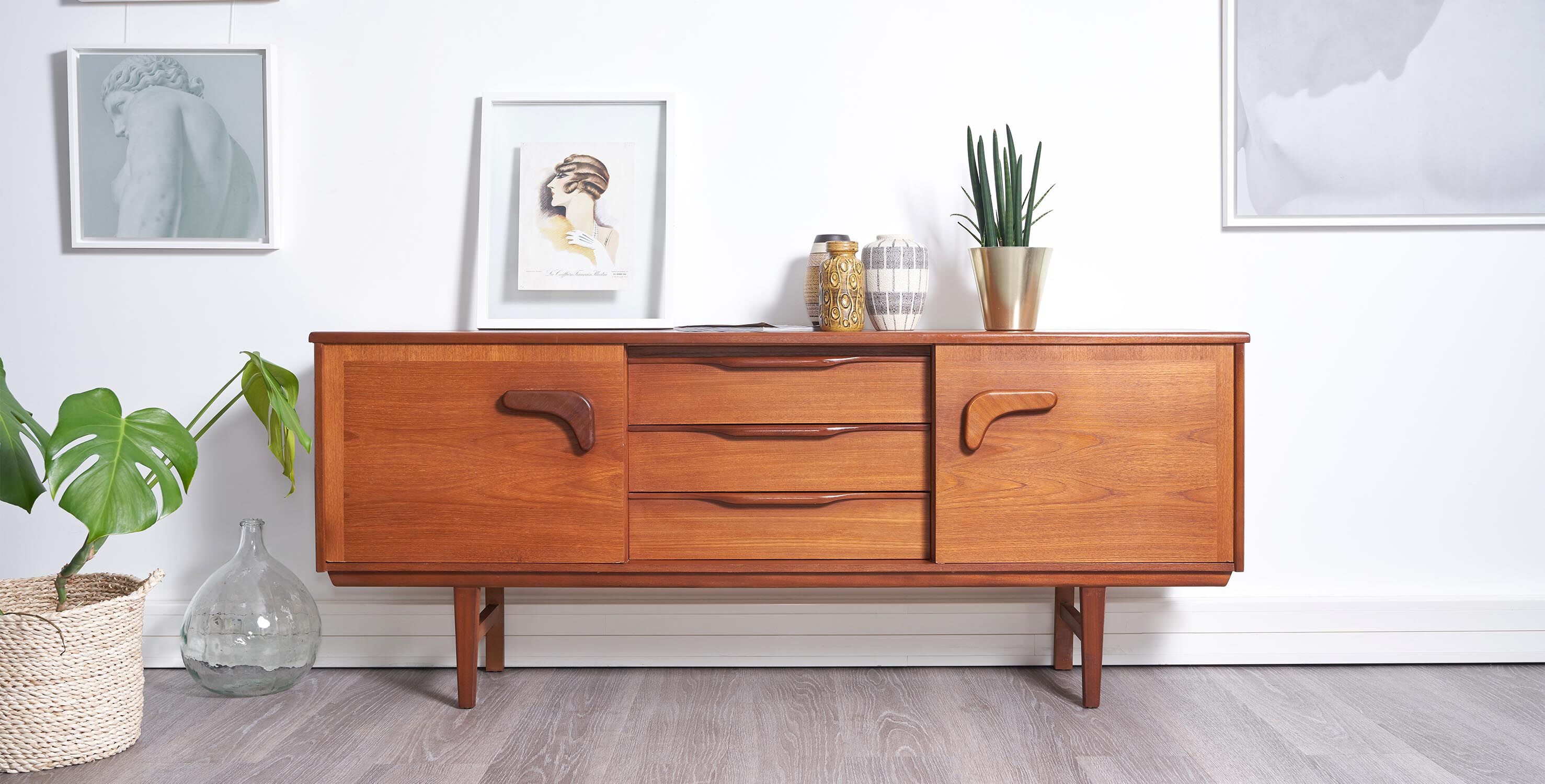 Sideboard 1960 style scandinavian 180cm