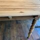 Large raw wood dining table