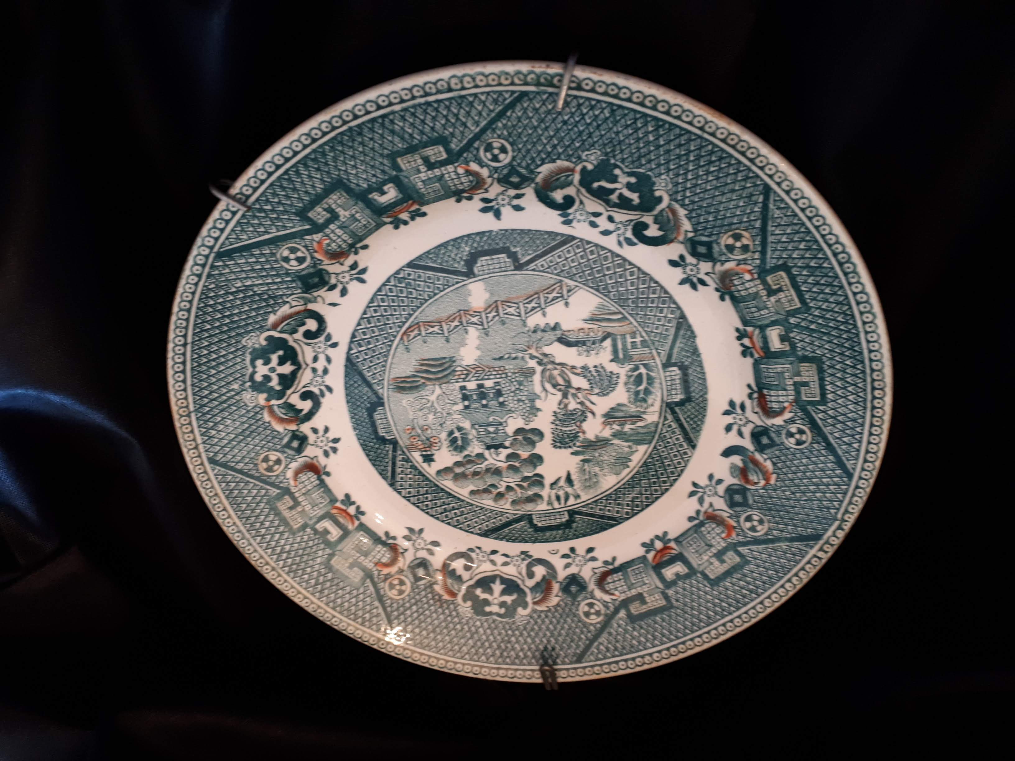 Plate Faïence sarreguemines "Willow"