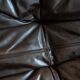 Togo sofa Ligne Roset 3-seater – Vintage brown leather from the 70s
