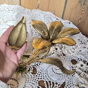 Vintage lotus flower ashtray in brass