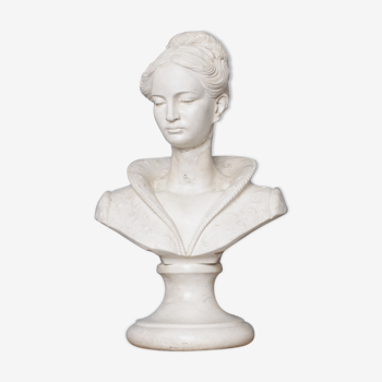 Large bust sculpture woman plaster