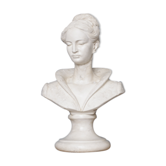 Large bust sculpture woman plaster