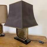 Pair of brass and gold-plated lamps by George Mathias, 1970