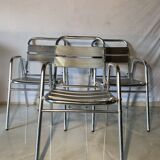 Set of 3 aluminum bistro chairs