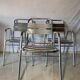 Enbsemble 3 chaises bistrot en aluminium