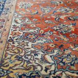 Tapis de style oriental vintage à dominante rouge et bleu avec de superbes motifs, 296x200 cm
