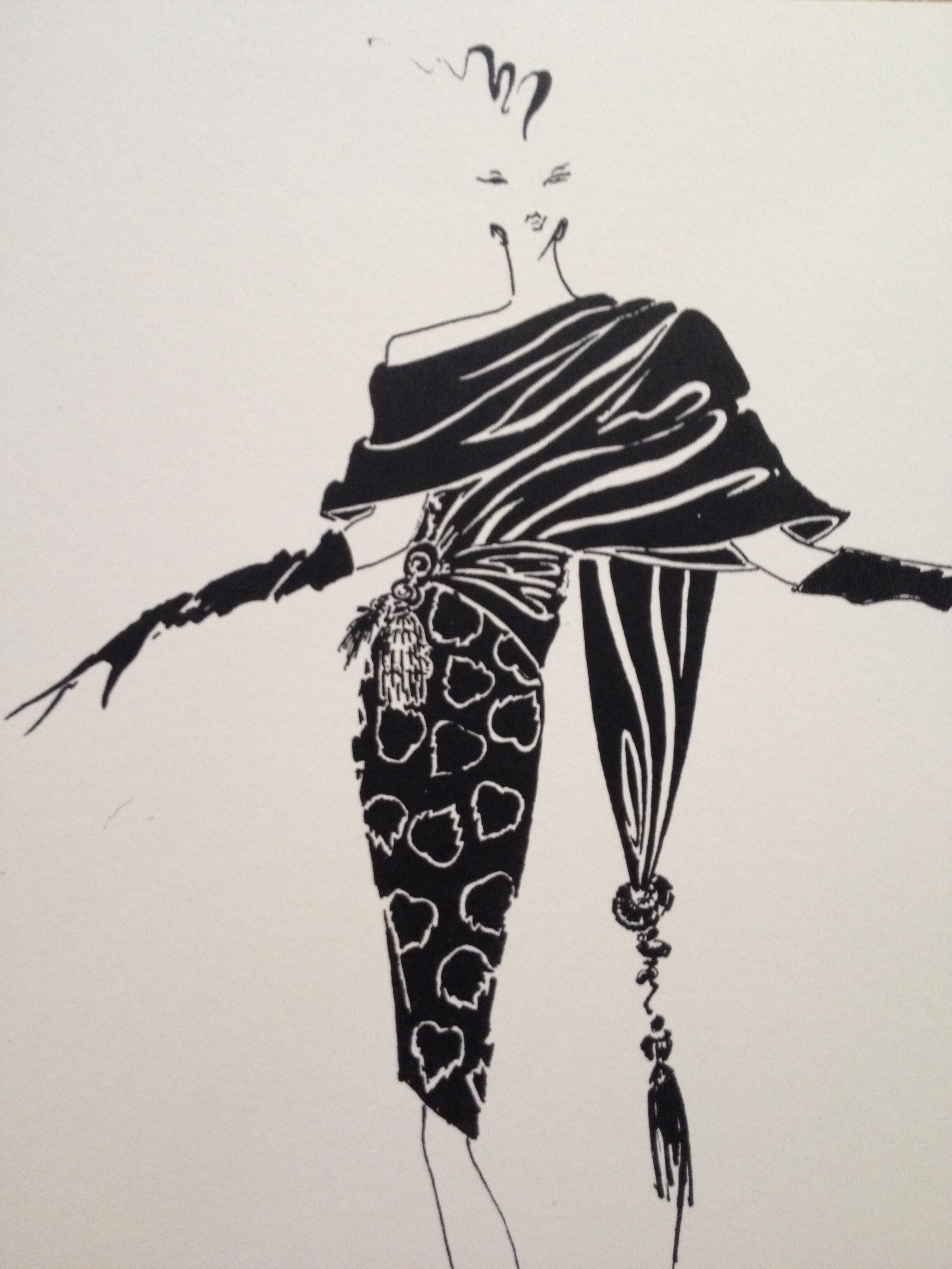 Illustration by Serge Lepage press mode early 1980s
