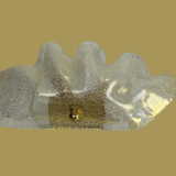 Paire d appliques mural en verre de murano en forme de coquillage des années 70